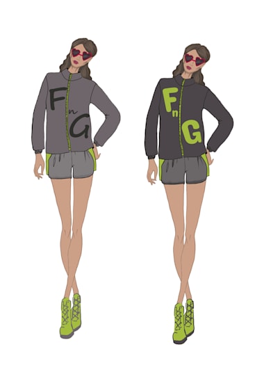 Sportswear shop fashion illustration